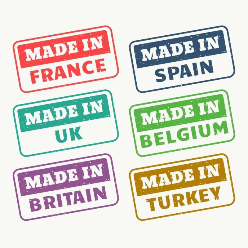 在法国，西班牙，英国，比利时，英国和土耳其邮票设置