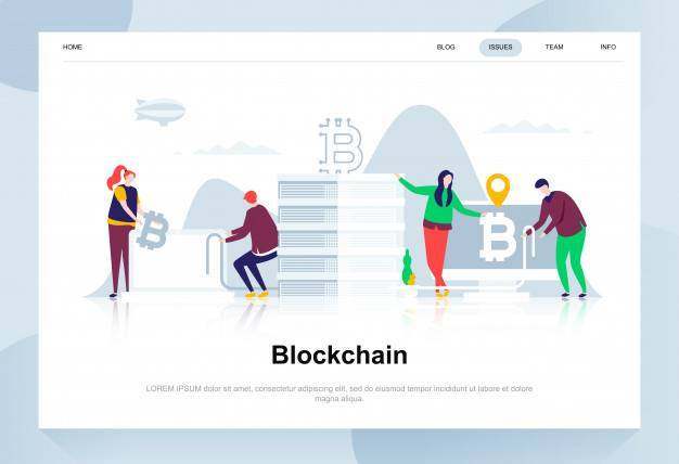 Blockchain现代平面设计概念矢量素材下载 Blockchain现代平面设计概念矢量素材下载