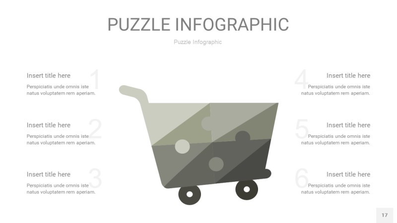 灰色拼图PPT图表17