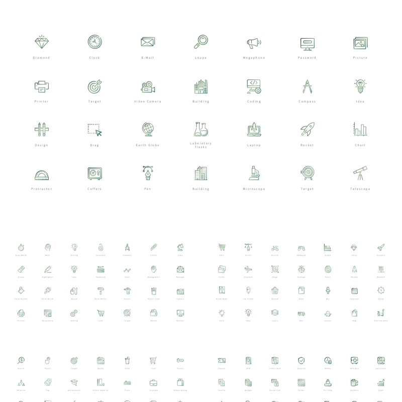 280图标PPT素材 Bonus vector Icons