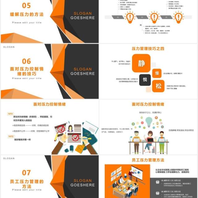 公司员工心理培训压力与情绪管理课件PPT模板 公司员工心理培训压力与情绪管理课件PPT模板