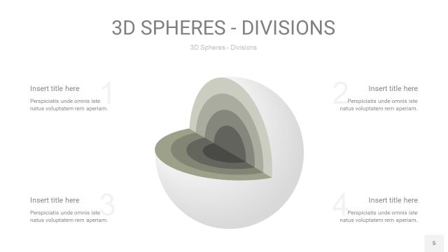 灰色3D球体切割PPT信息图5