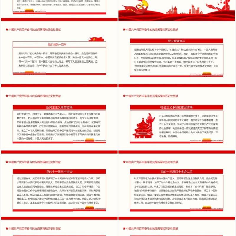 党员干部要从党的百年历史中汲取继续前进的智慧和力量动态PPT模板