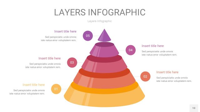 粉黄色3D分层PPT信息图10