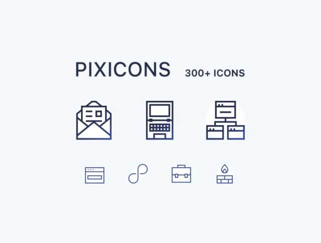 矢量图标设置有300多个图标,有彩色和黑色版本。,Pixicons 300+图标 矢量图标设置有300多个图标,有彩色和黑色版本。,Pixicons 300+图标