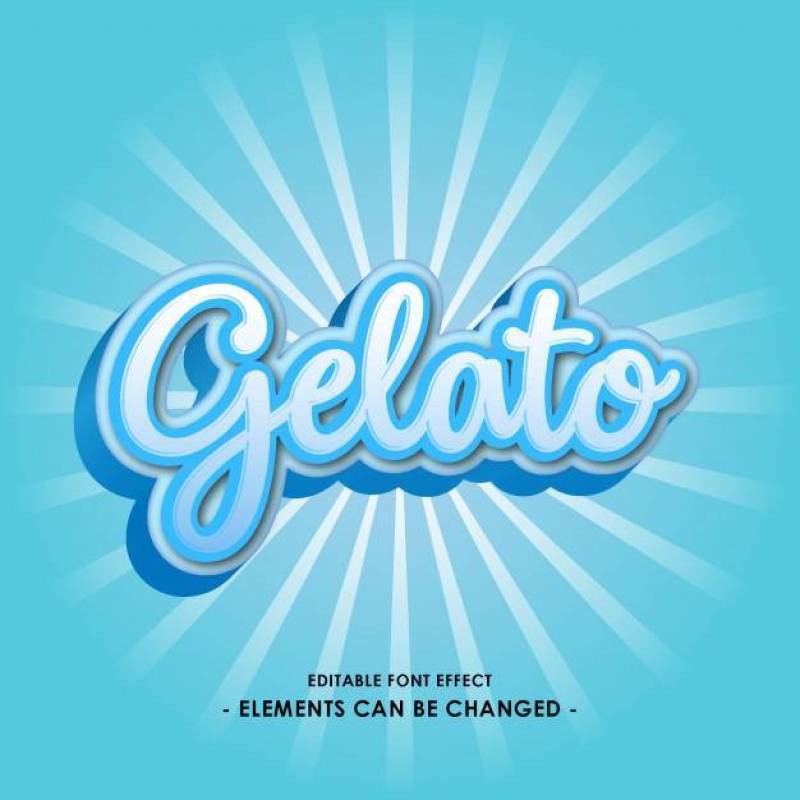 冰淇淋产品的字体效果