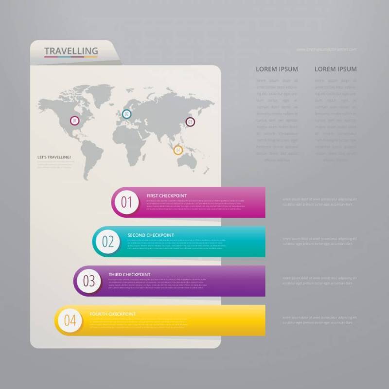 矢量图索引纸与白色背景模板。