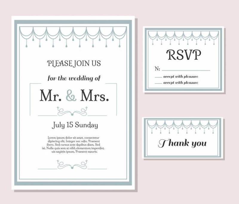 婚礼卡片设置矢量