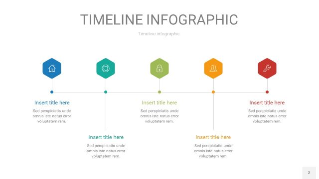 彩色时间轴PPT信息图2