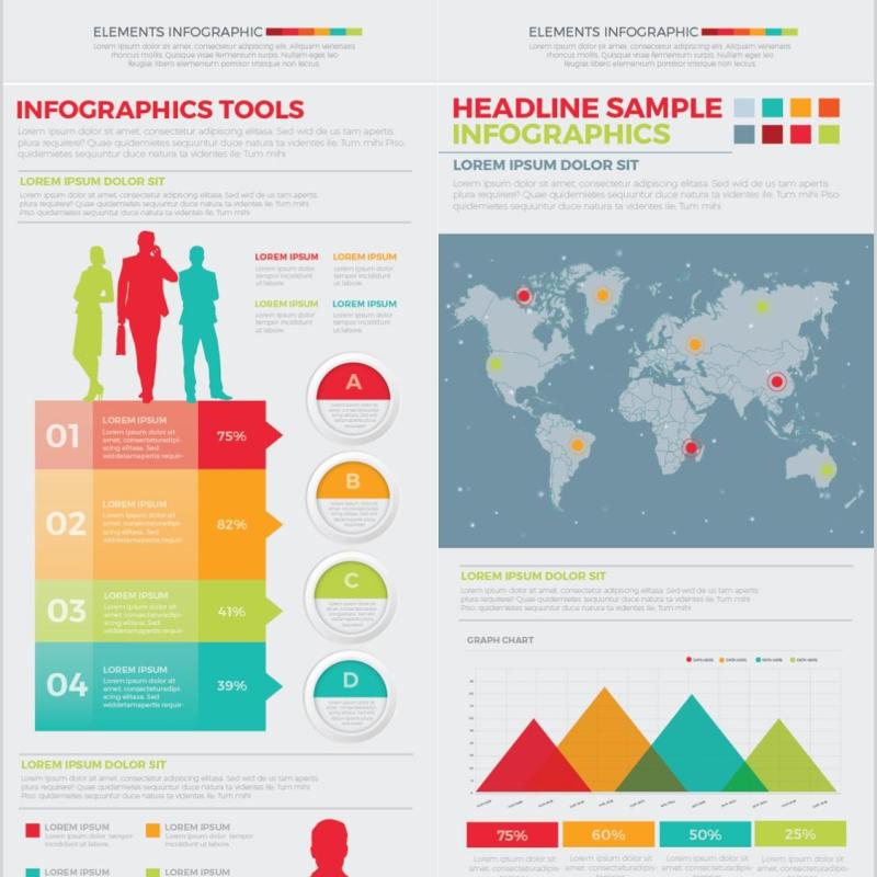 发布产品启动信息图形设计元素Launch Product Start-Up Infographic Design 发布产品启动信息图形设计元素Launch Product Start-Up Infographic Design