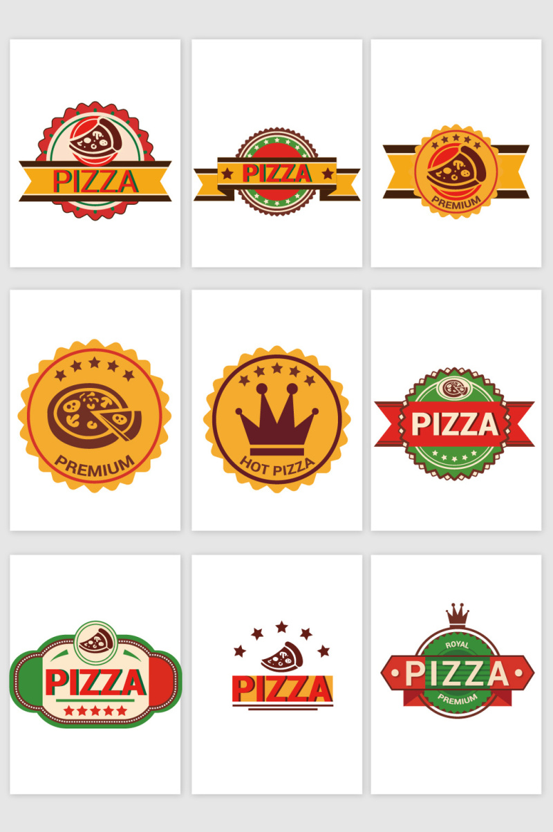 披萨标签设计素材