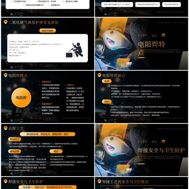 橙色商务风电焊工操作培训PPT模板 橙色商务风电焊工操作培训PPT模板