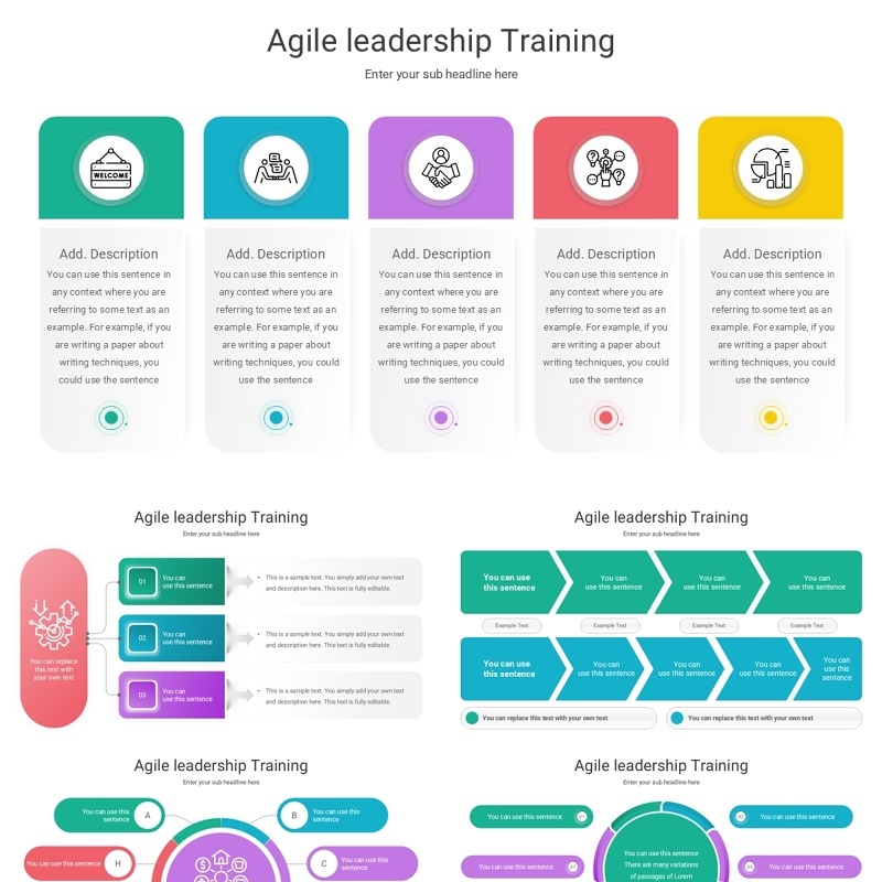 灵活的领导力培训PPT模板素材Agile leadership Training