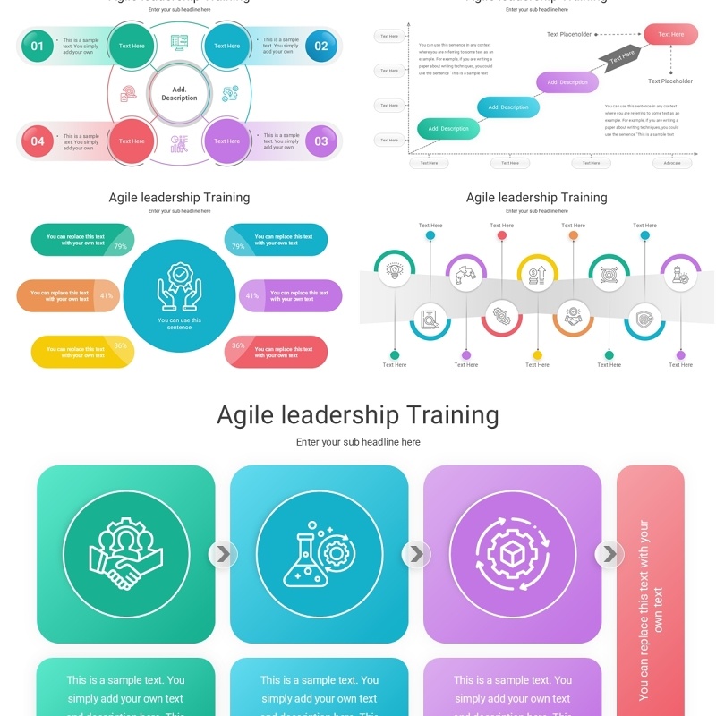 灵活的领导力培训PPT模板素材Agile leadership Training