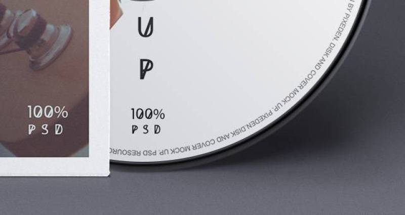 Psd CD Cover Disk Mock Up