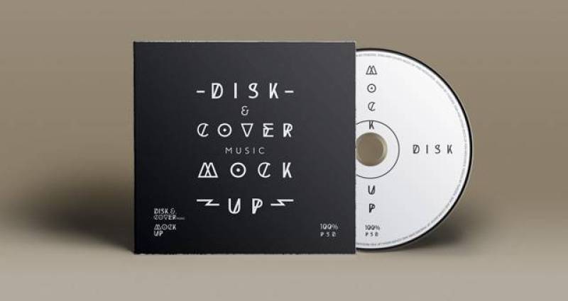 Psd CD Cover Disk Mock Up
