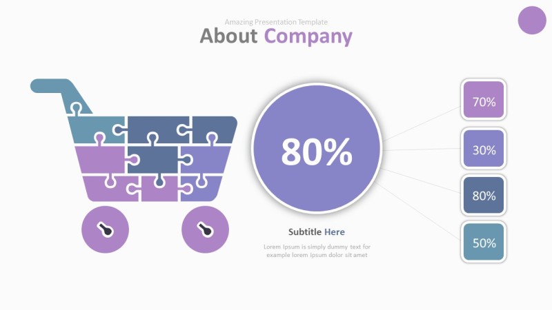 紫色典雅商务PPT信息可视化图表33