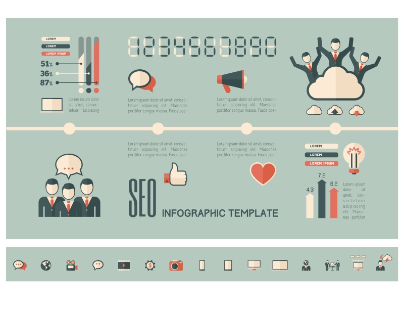 搜索引擎优化信息图形元素19