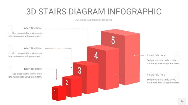 红色3D阶梯PPT图表24 红色3D阶梯PPT图表24