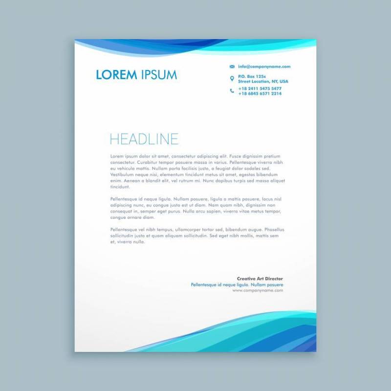 业务波信头模板矢量设计插画