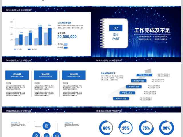 互联网IT科技行业工作总结ppt模板