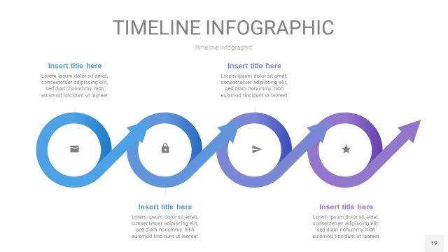 紫蓝色时间轴PPT信息图19