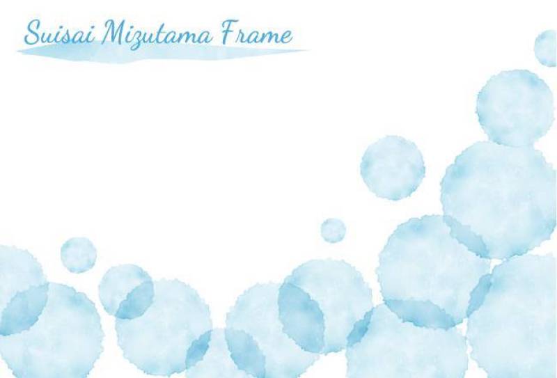 水彩波尔卡圆点框架1