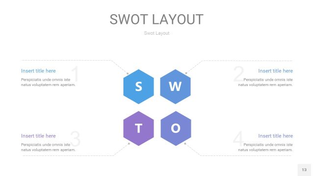 紫蓝色SWOT图表PPT13 紫蓝色SWOT图表PPT13