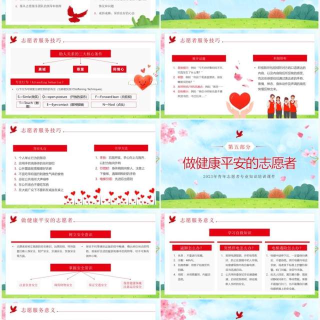 绿色卡通风志愿服务培训先行PPT模板 绿色卡通风志愿服务培训先行PPT模板