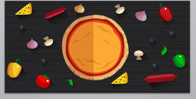 4款创意美食素材矢量图