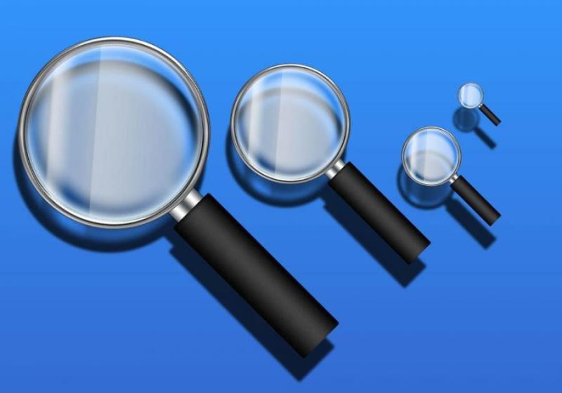 放大镜图标——psd分层素材