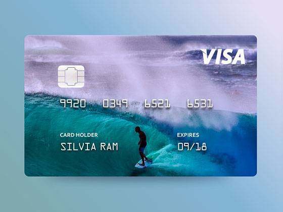 VISA 信用卡模版