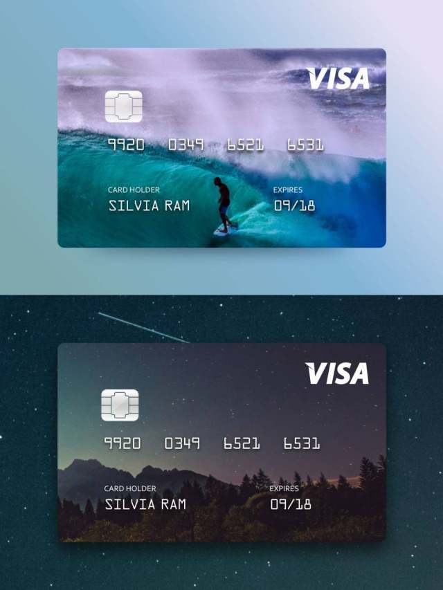 VISA 信用卡模版