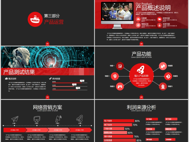 红黑高端商业计划书PPT