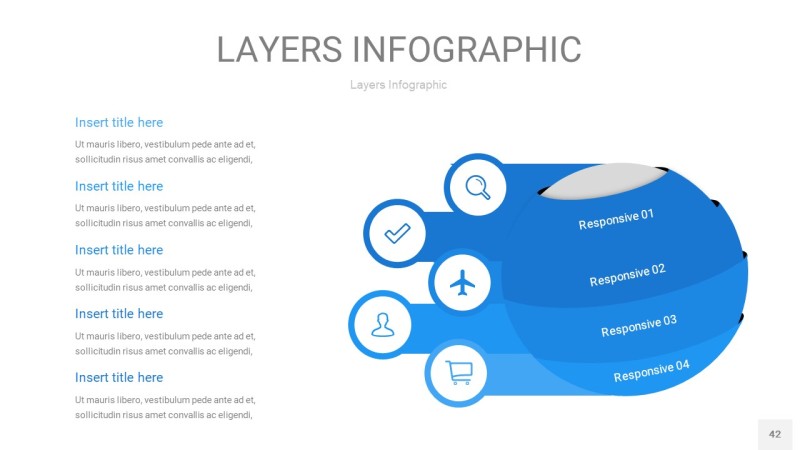 蓝色3D分层PPT信息图42