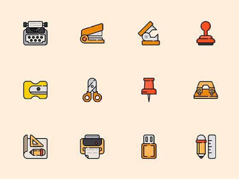 50 枚办公材料图标