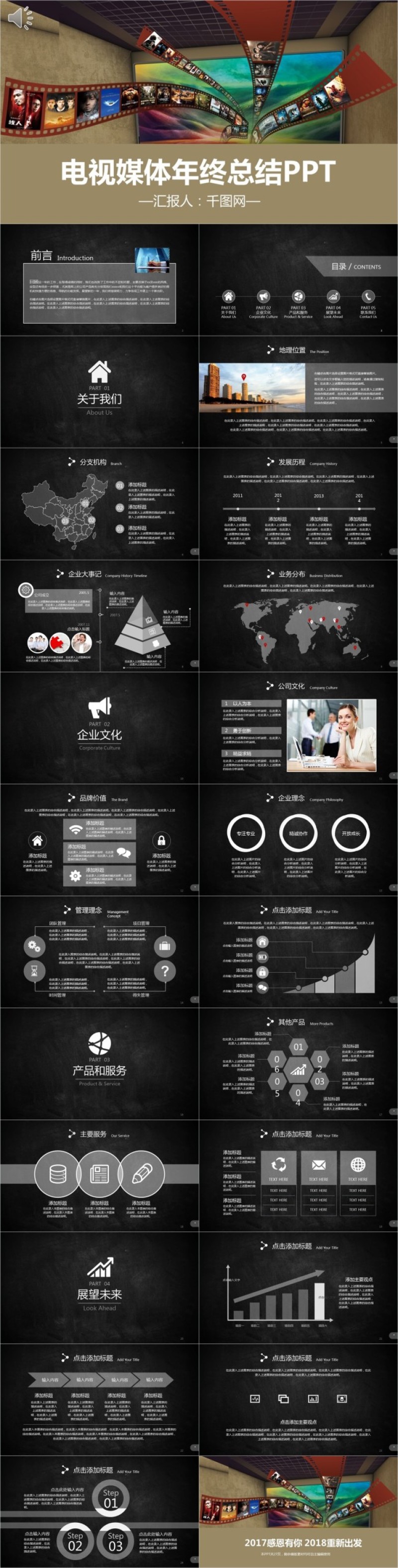 电视媒体年终总结PPT