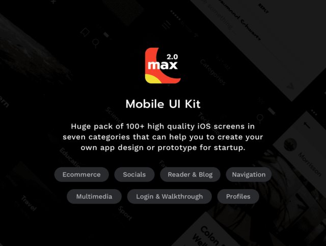 适用于您的启动的移动UI工具包,MAX 2.0 UI工具包 适用于您的启动的移动UI工具包,MAX 2.0 UI工具包