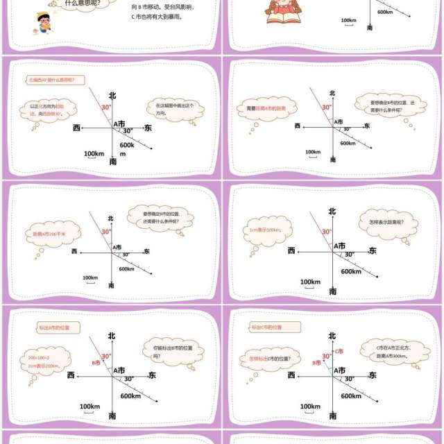 部编版六年级数学上册在平面图上确定点的位置课件PPT模板