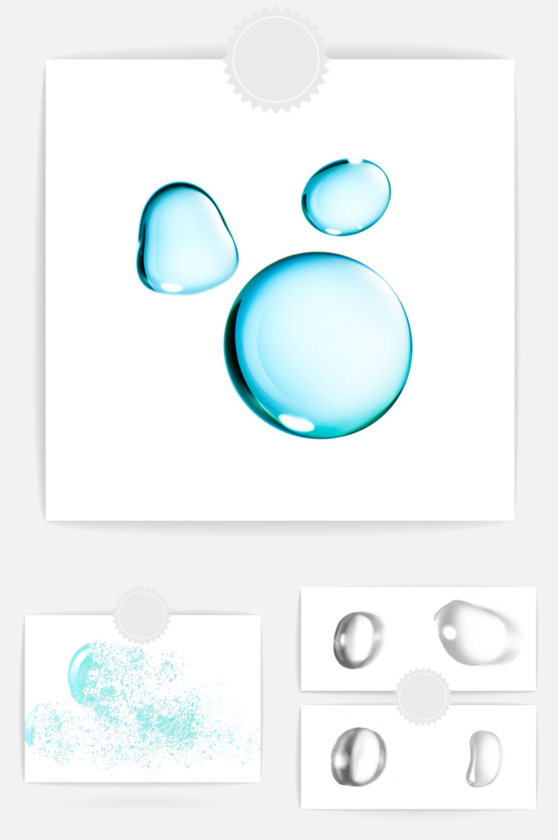 水泡设计素材元素