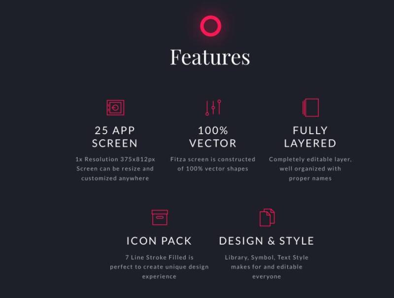 用于餐厅食品交付订单的多功能草图UI工具包。，Fitza UI工具包