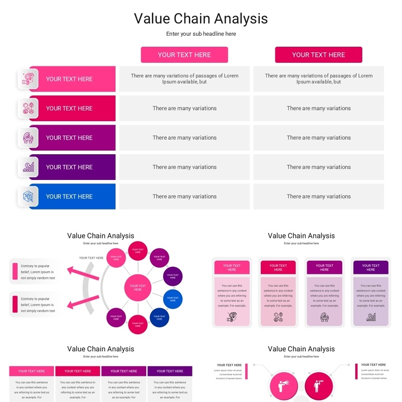 企业价值链分析图PPT模板素材VALUE CHAIN ANALYSIS