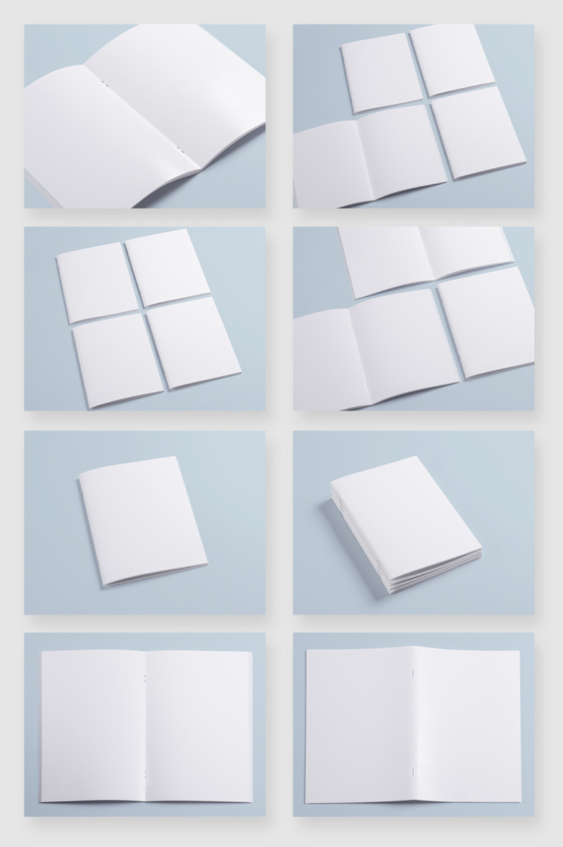 空白画册书籍设计模版样机素材