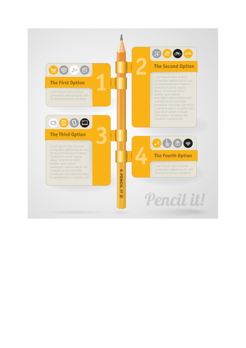 条纹信息图形模板集19