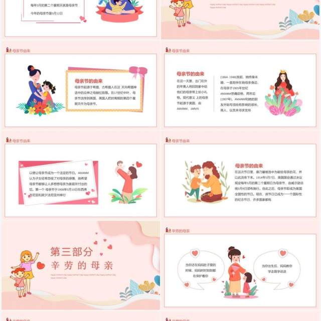 感怀母恩母亲节快乐动态PPT模板 感怀母恩母亲节快乐动态PPT模板