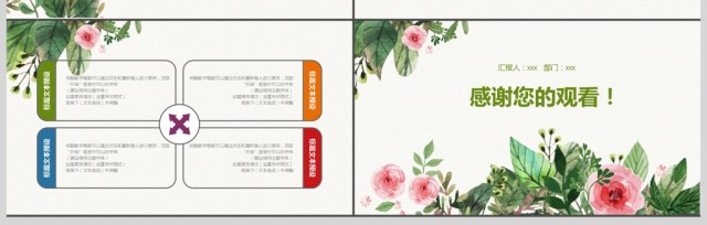 2017卡通花朵商务通用策划ppt