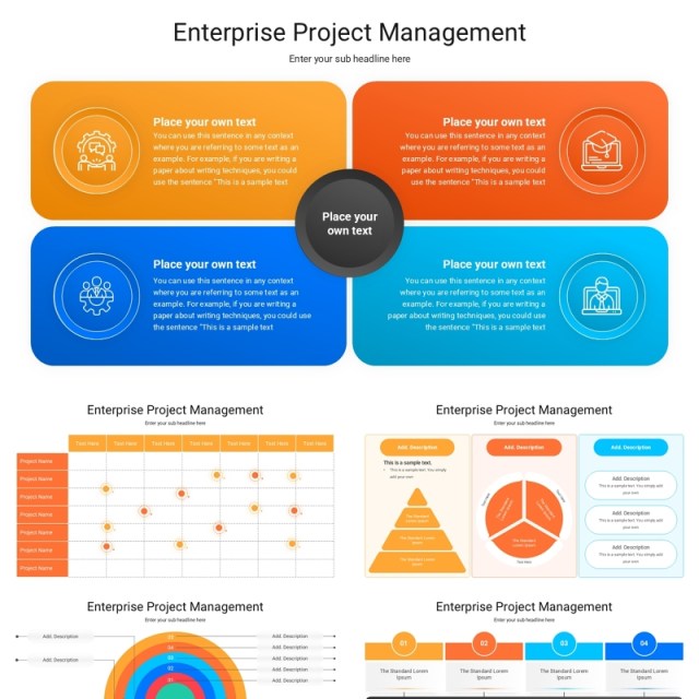 企业项目管理信息图PPT模板Enterprise Project Management