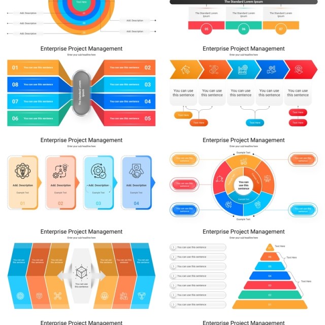 企业项目管理信息图PPT模板Enterprise Project Management