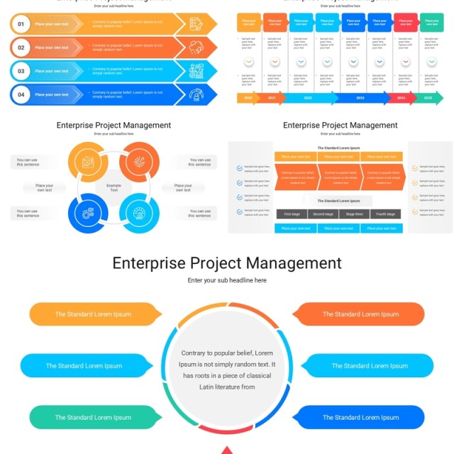 企业项目管理信息图PPT模板Enterprise Project Management