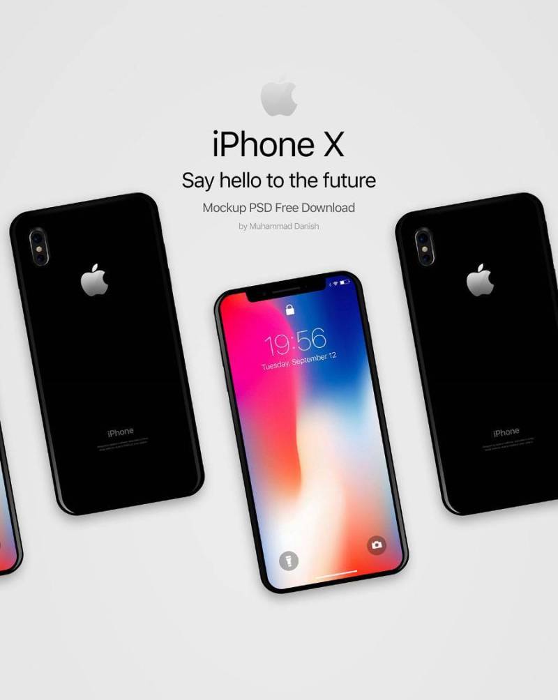 iPhone X黑色PSD样机